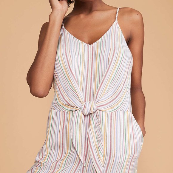 Lou & Grey Striped Tie Waist Jumpsuit - Picture 3 of 8